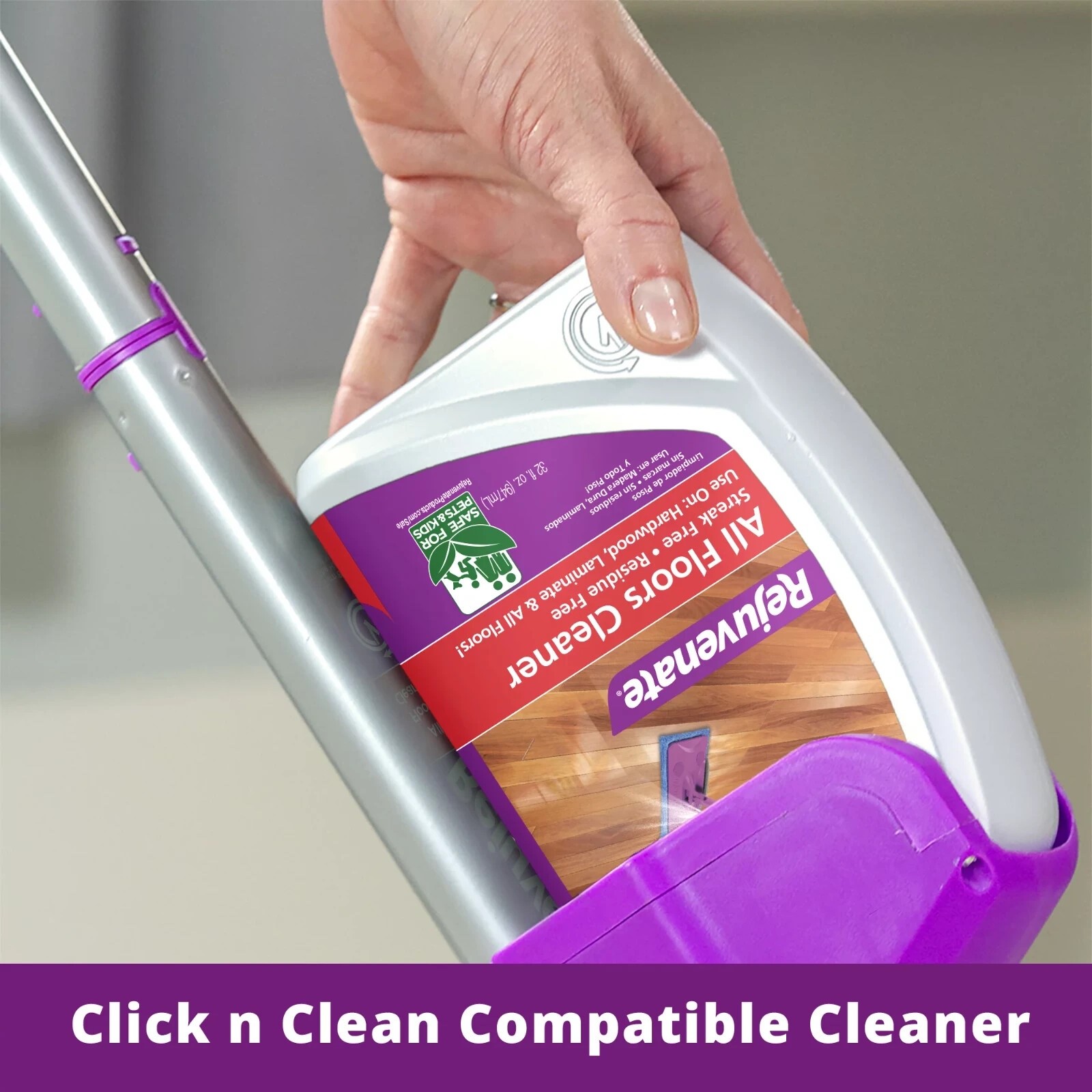 Rejuvenate All-Floors & Hardwood Cleaner 32oz No Bucket Needed – 3 Pack