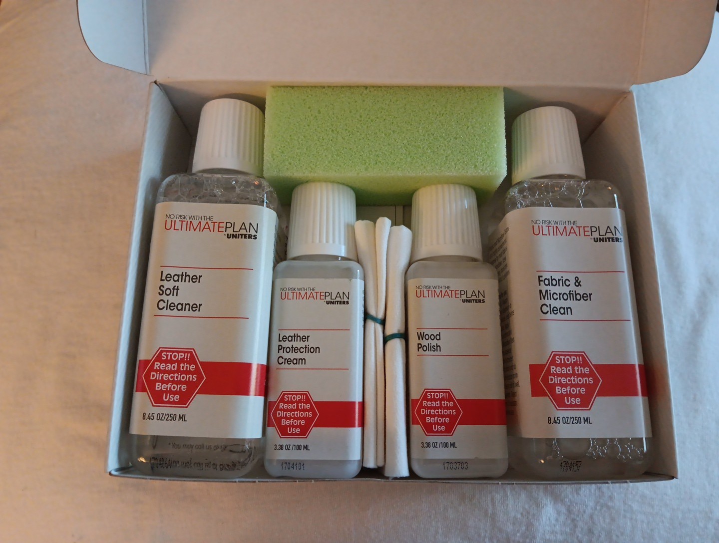 ULTIMATE PLAN UNITERS FURNITURE CLEANING KIT FABRIC LEATHER WOOD POLISH – NEW