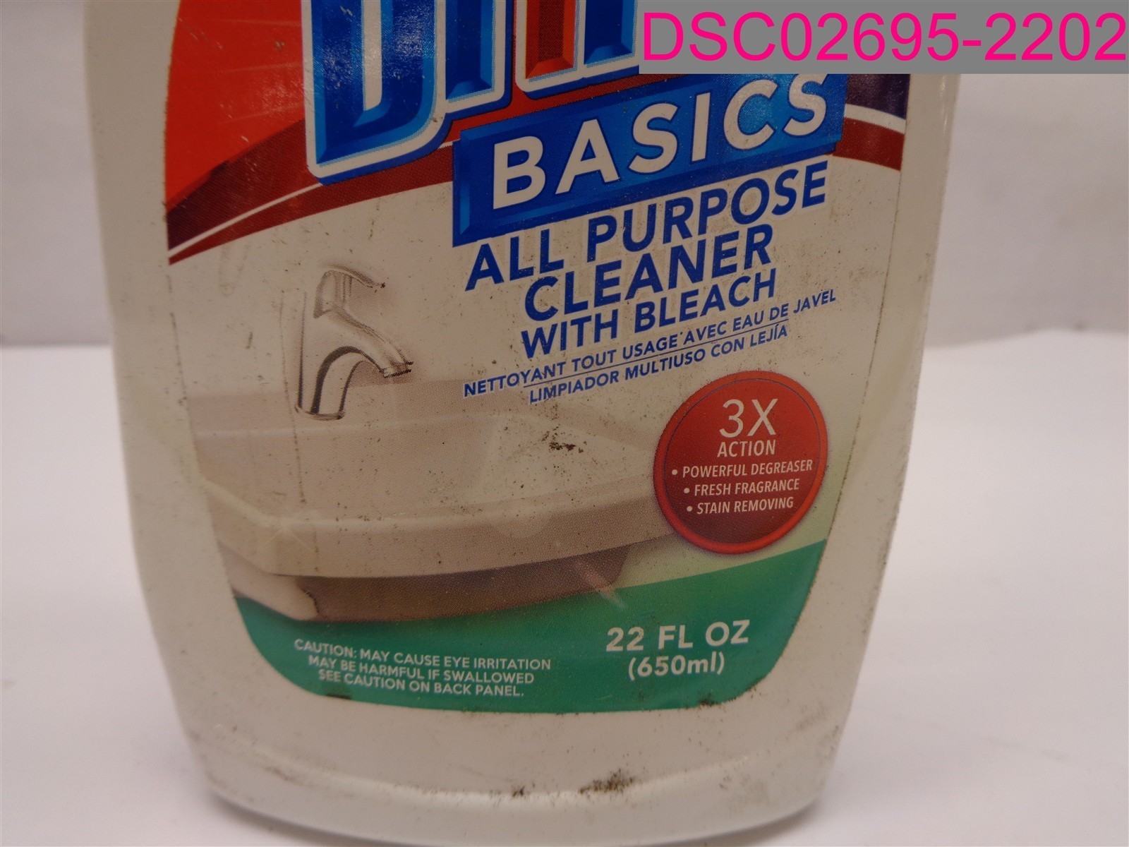QTY=660 fl.oz (30 x 22 fl.oz); Brillo Basics All Purpose Cleaner w/ Bleach Spray