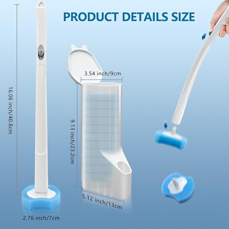 Toilet Cleaning System Kit W/ Wand & 72 Powerful Refills Multi-Surface New