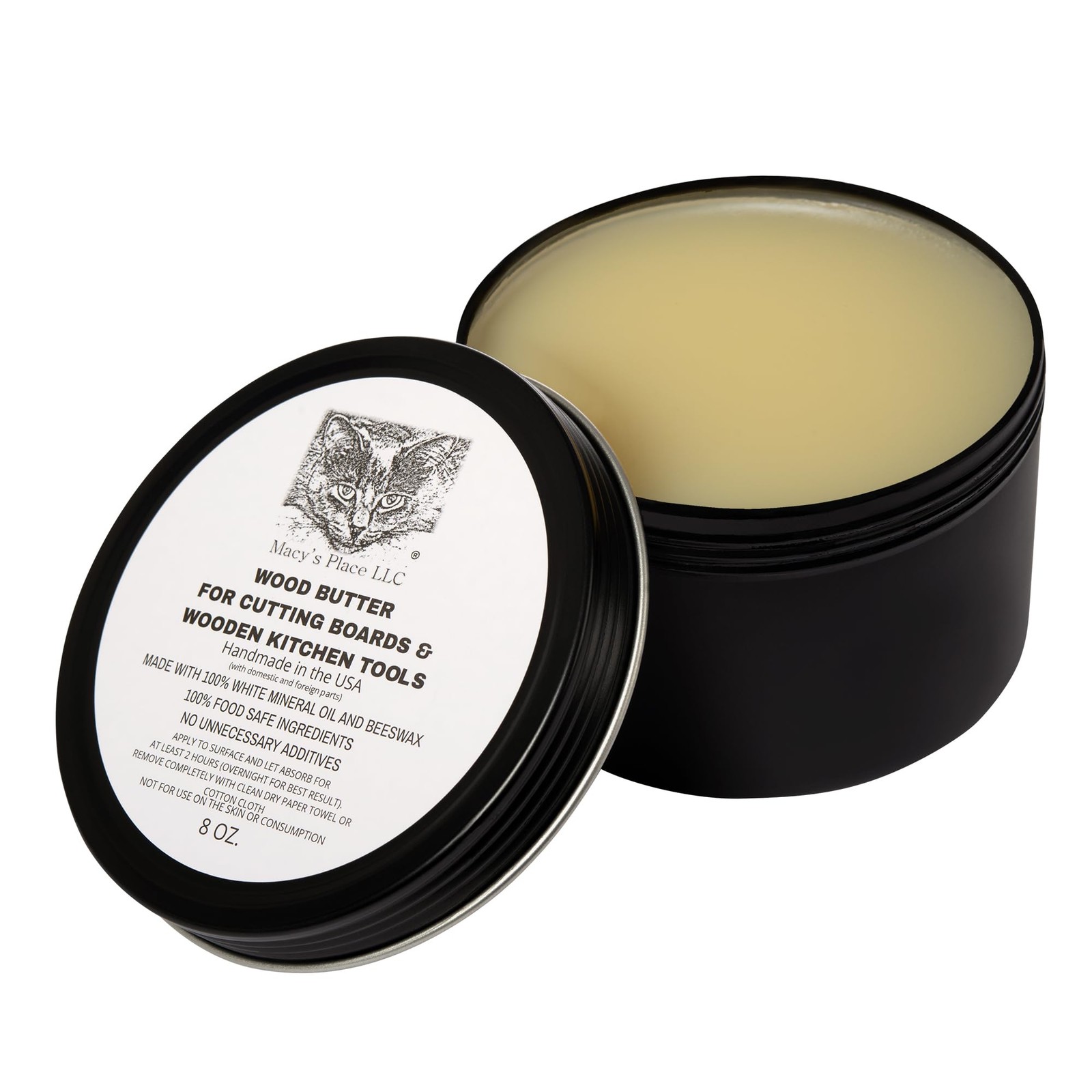 Wood Butter Cutting Board Wax – 8 fl oz – Conditioner for Butcher Block and W…