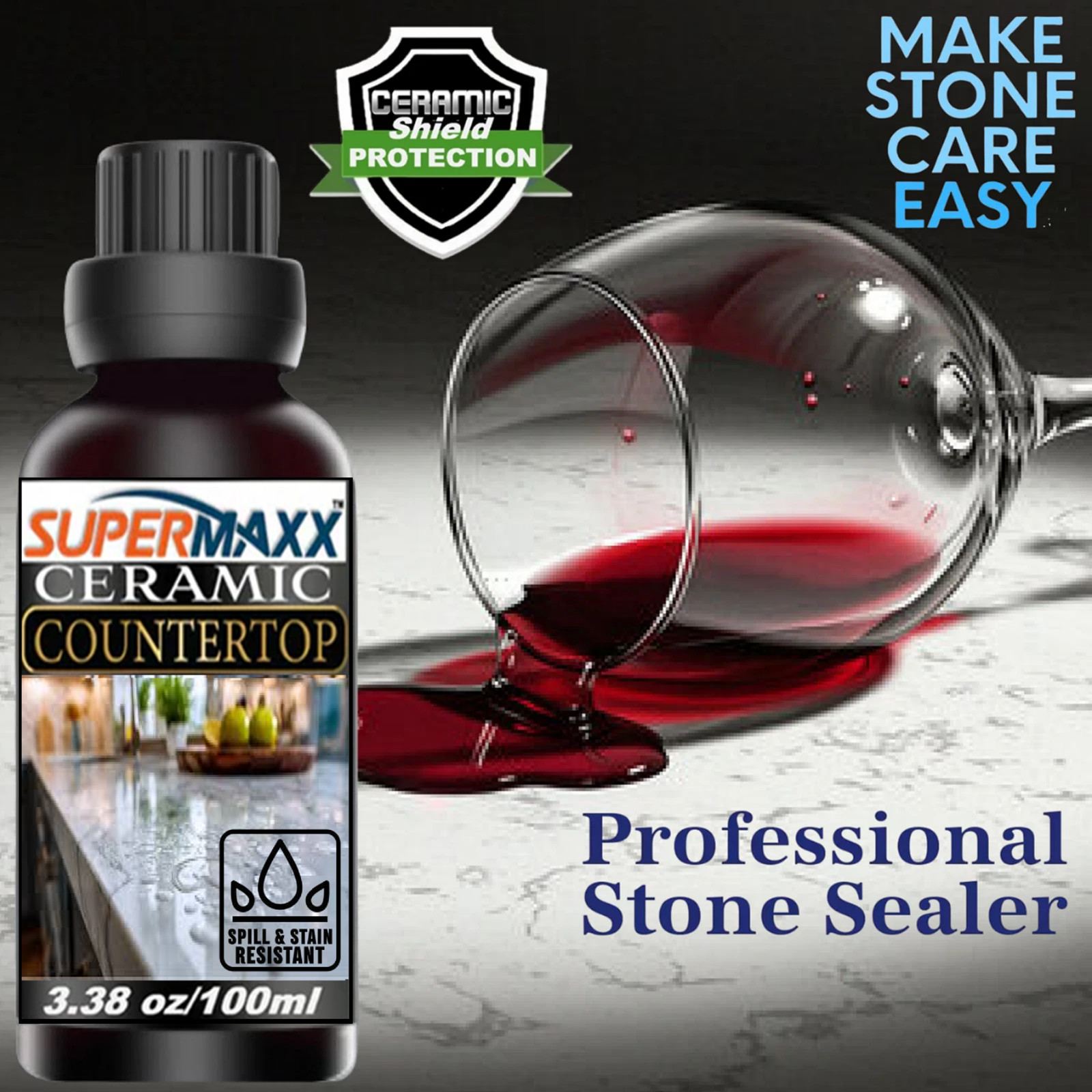 COUNTERTOP SEALER PROFESSIONAL GRANITE, STONE, MARBLE POLYCERAMIC PROTECTION