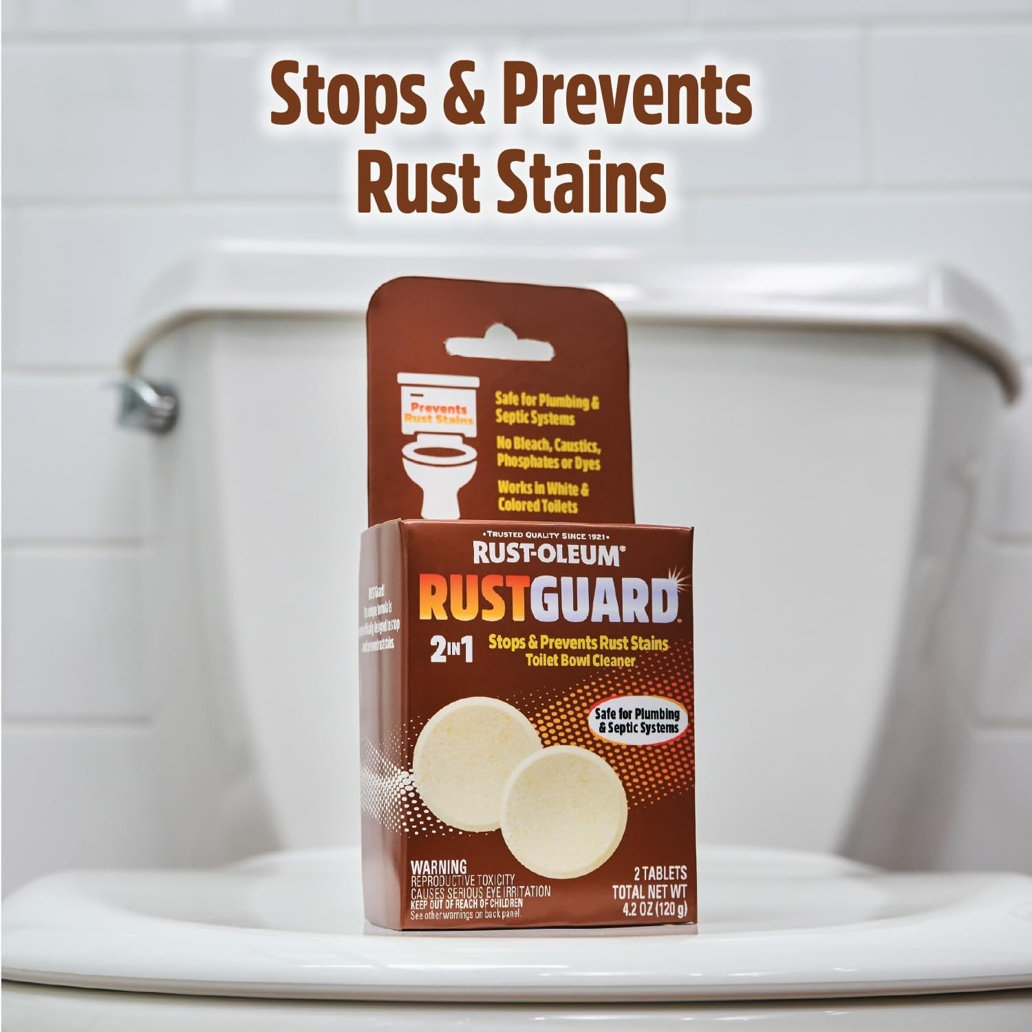 Whink 390879 Rustguard Toilet Bowl Cleaner Tablets, 2 Tablet Box