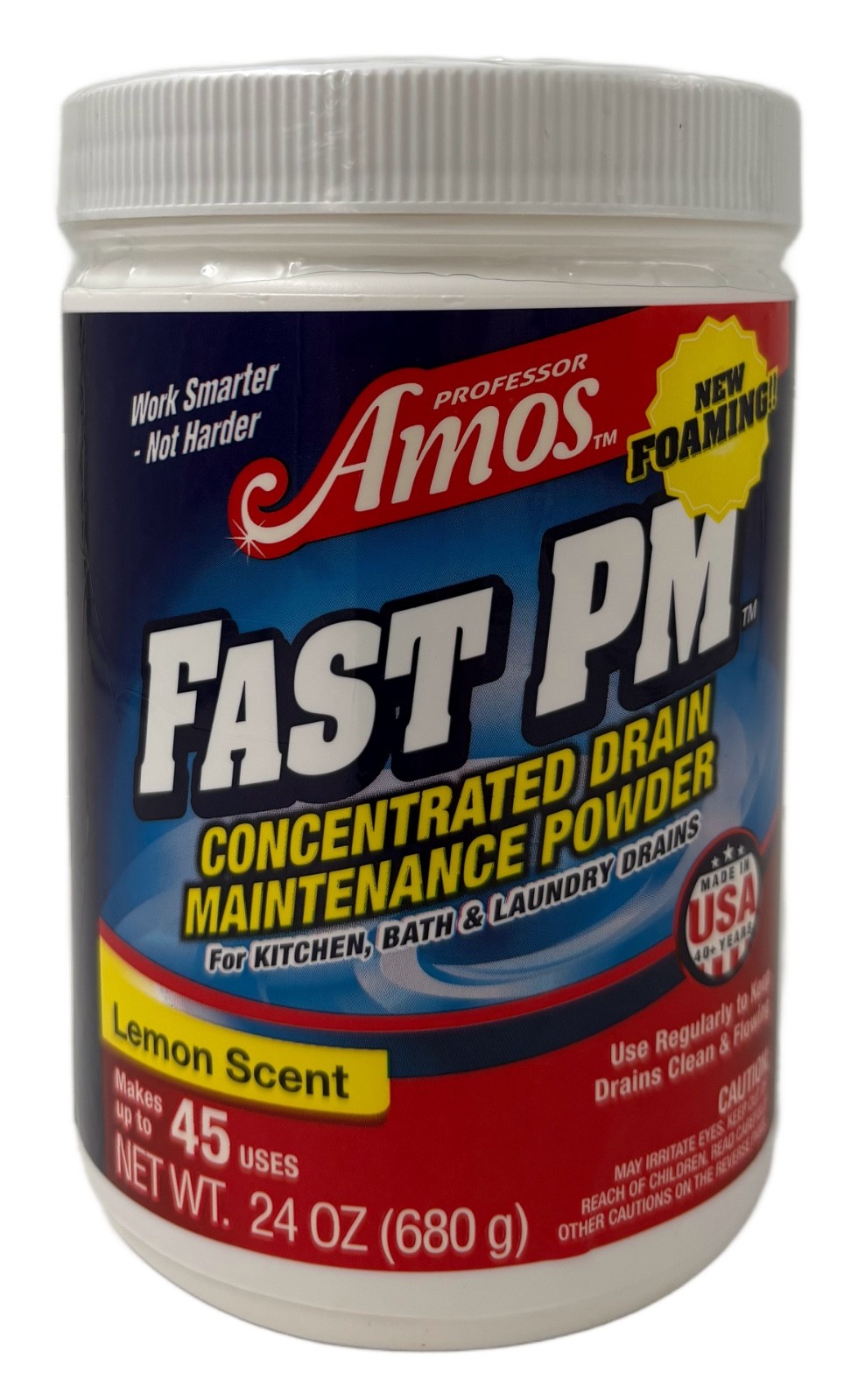 #Professor Amos 24 oz. Fast PM Concentrated Drain Maintenance Powder—Lemon Scent