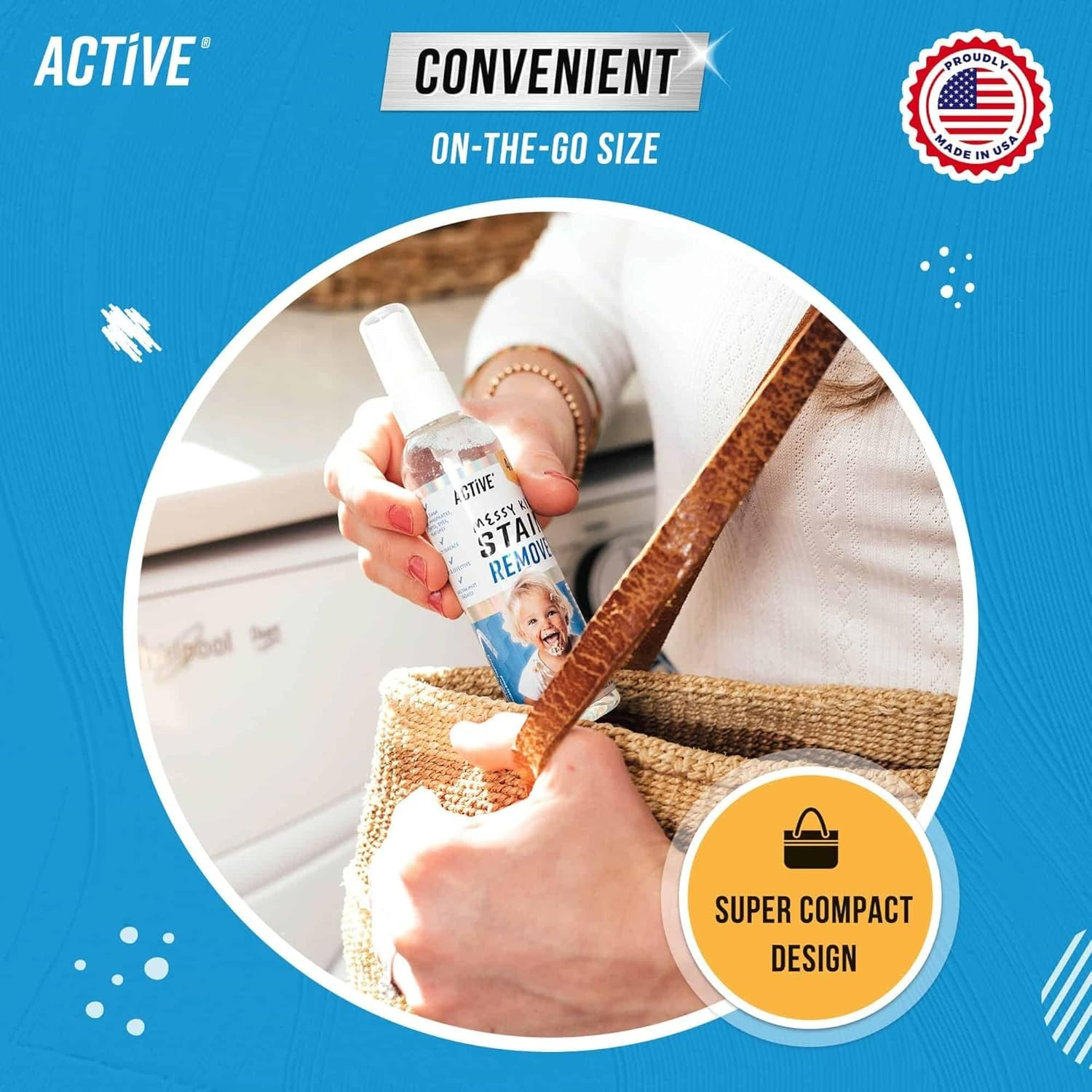 Messy Kids Stain Remover Spray Laundry Spot Cleaner, Natural Stain Treater Spray
