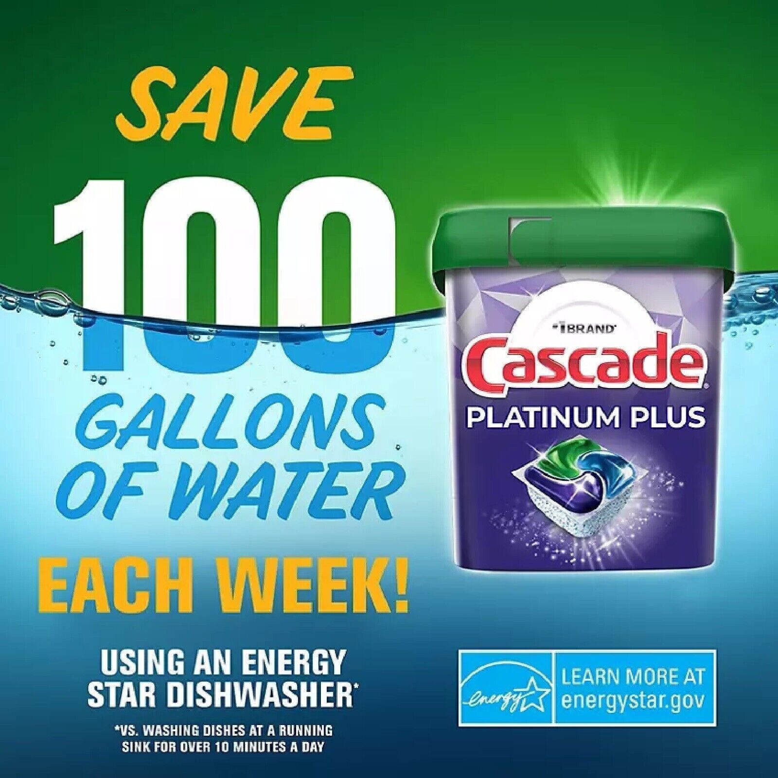 Cascade Platinum Plus ActionPacs Dishwasher Detergent Pods, Fresh Scent (81 ct.)