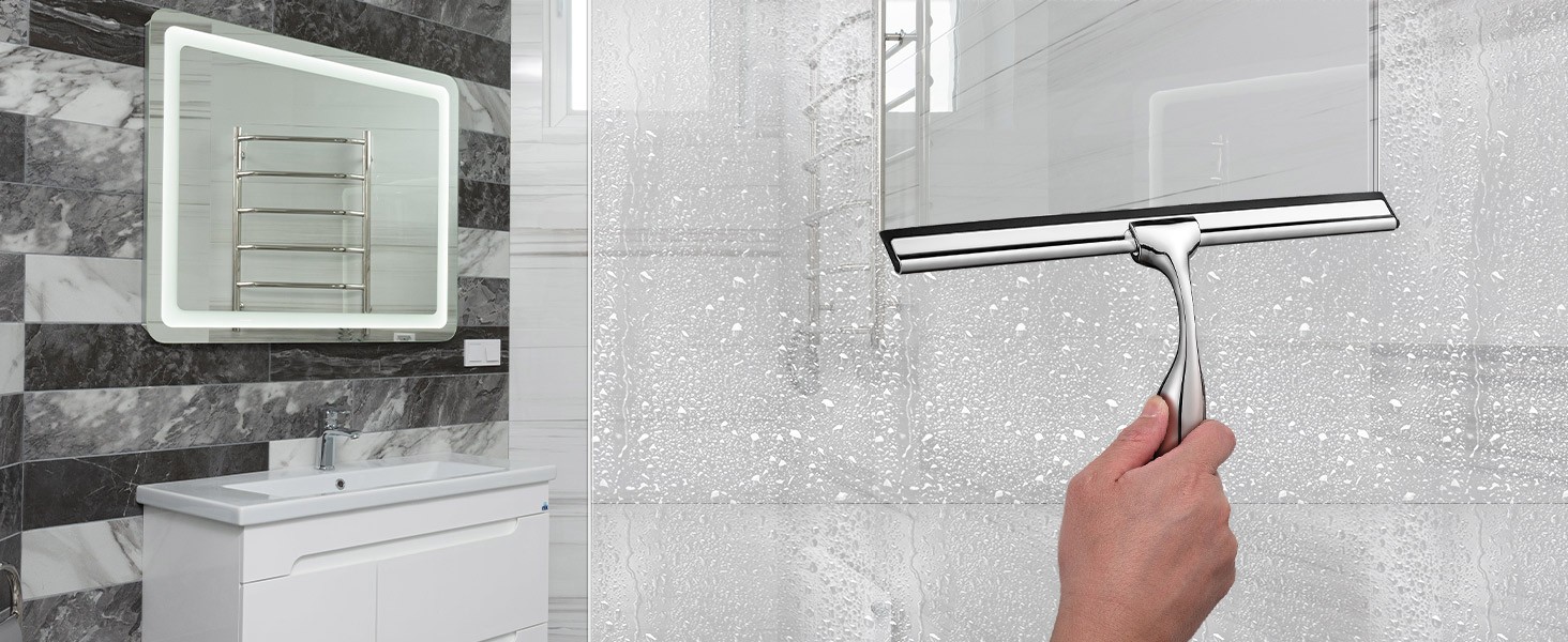 10″ Squeegee for Shower Glass Door All-Purpose Shower Squeegee for Glass Doors