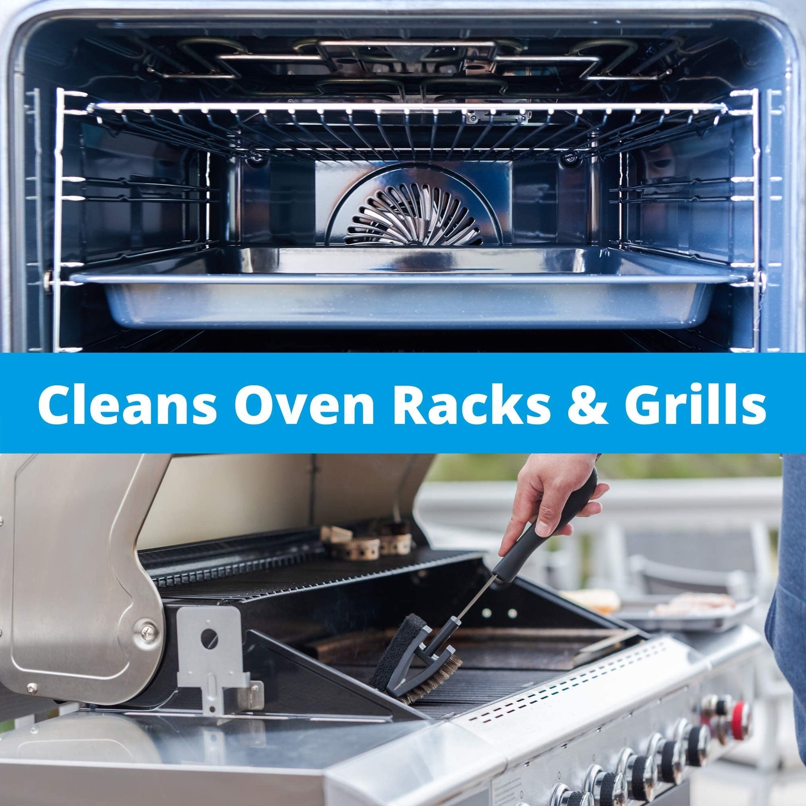 Carbona 2 in 1 Oven Rack Grill Cleaner 33.6 Fl Oz Powerful Odor Free Formula