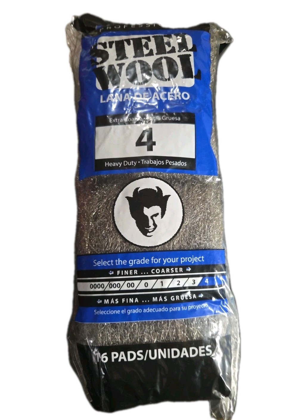 Red Devil – 4 Grade Steel Wool: Extra Coarse Pack of 16