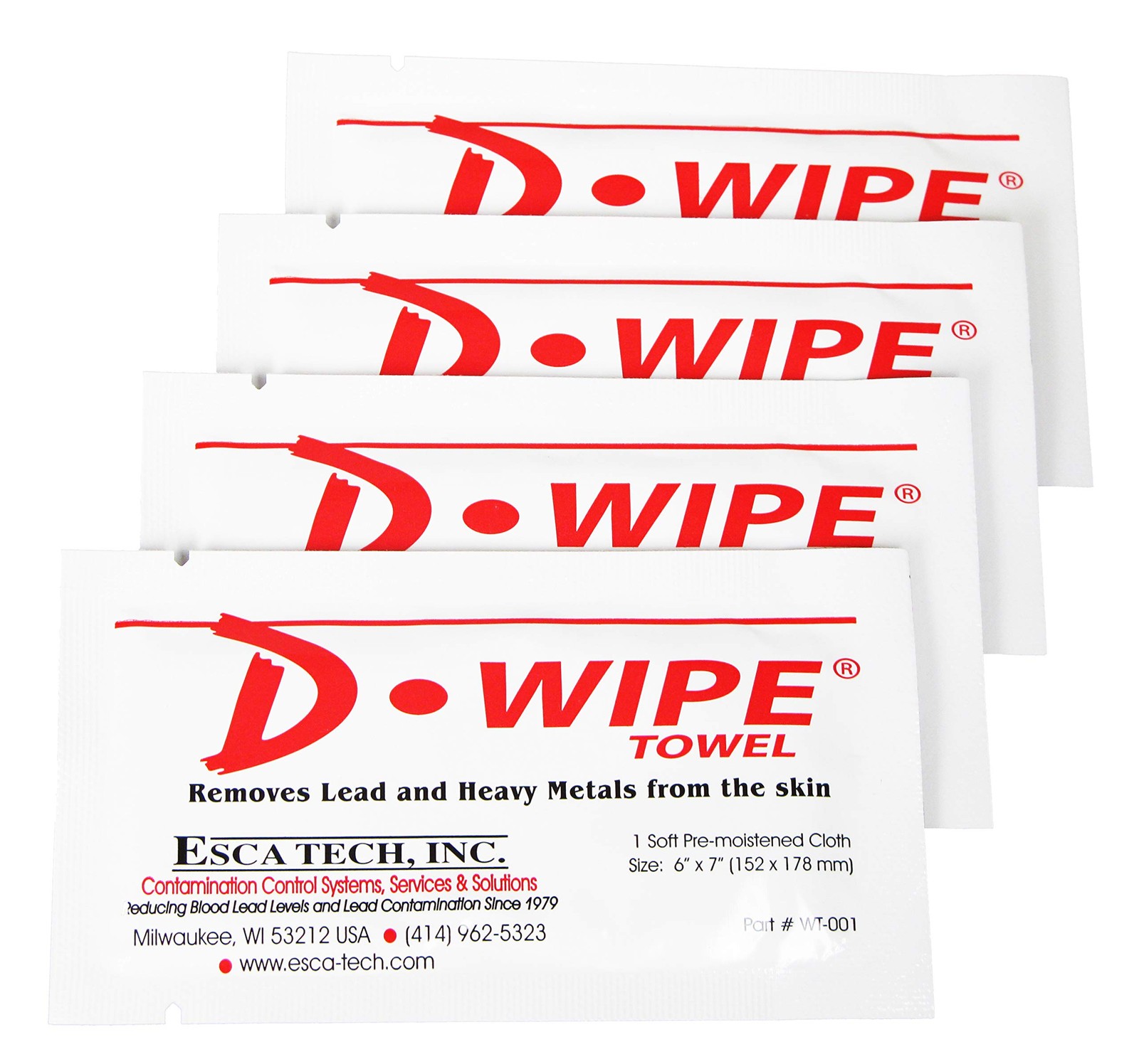 D-Wipe Towels by D-Lead, Dispenser with 100 Individually Wrapped Towels