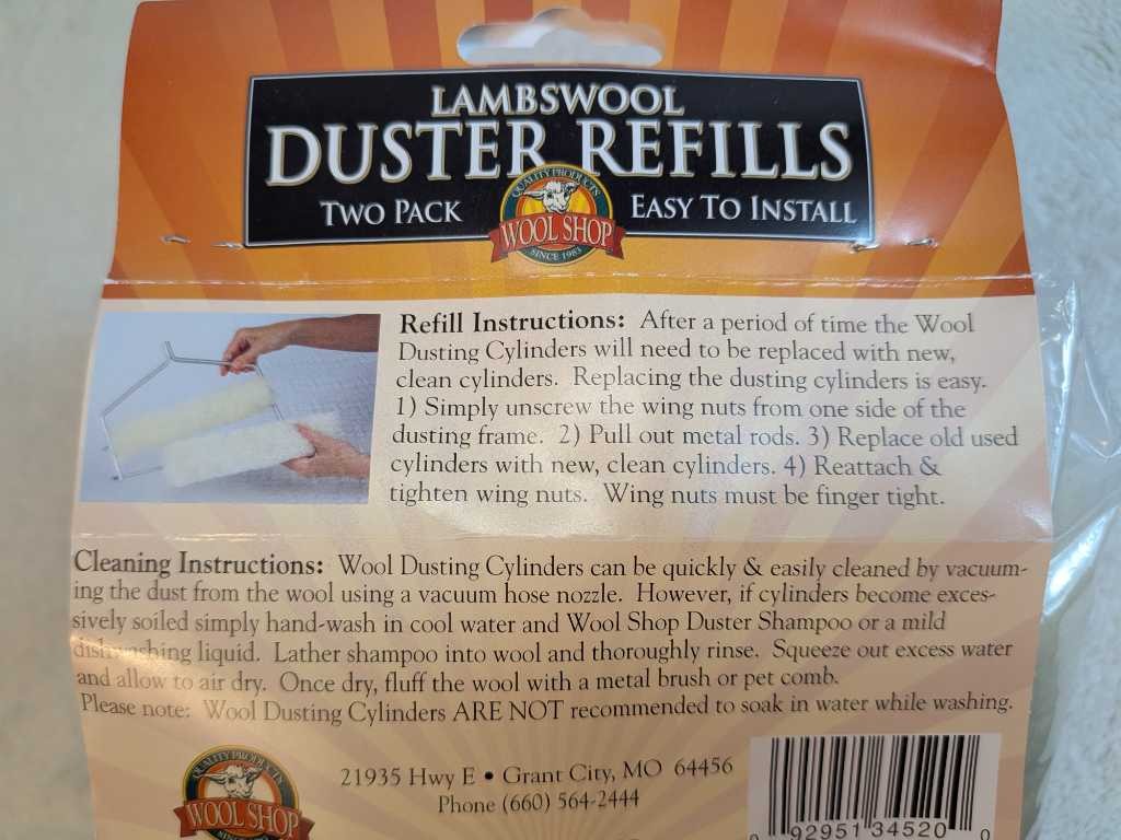 Wool Shop Lambswool Duster Refills Two Pack Ceiling Fan Easy Install