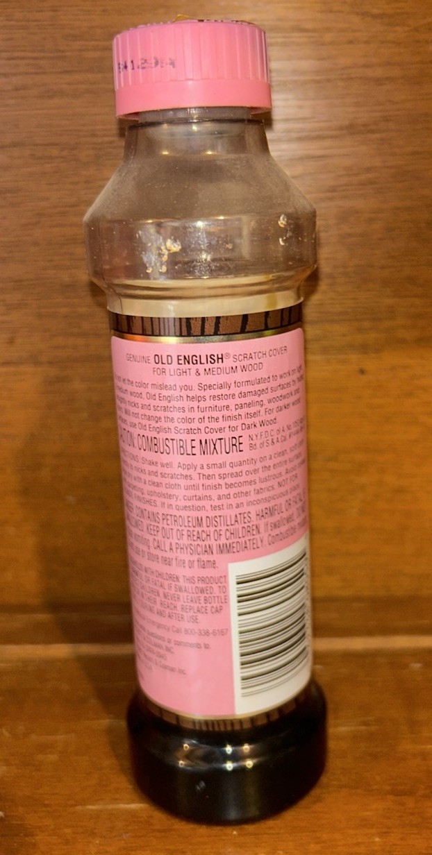 Old English Scratch Cover For Light To Medium Woods 8 oz Pink Cap *READ BELOW*