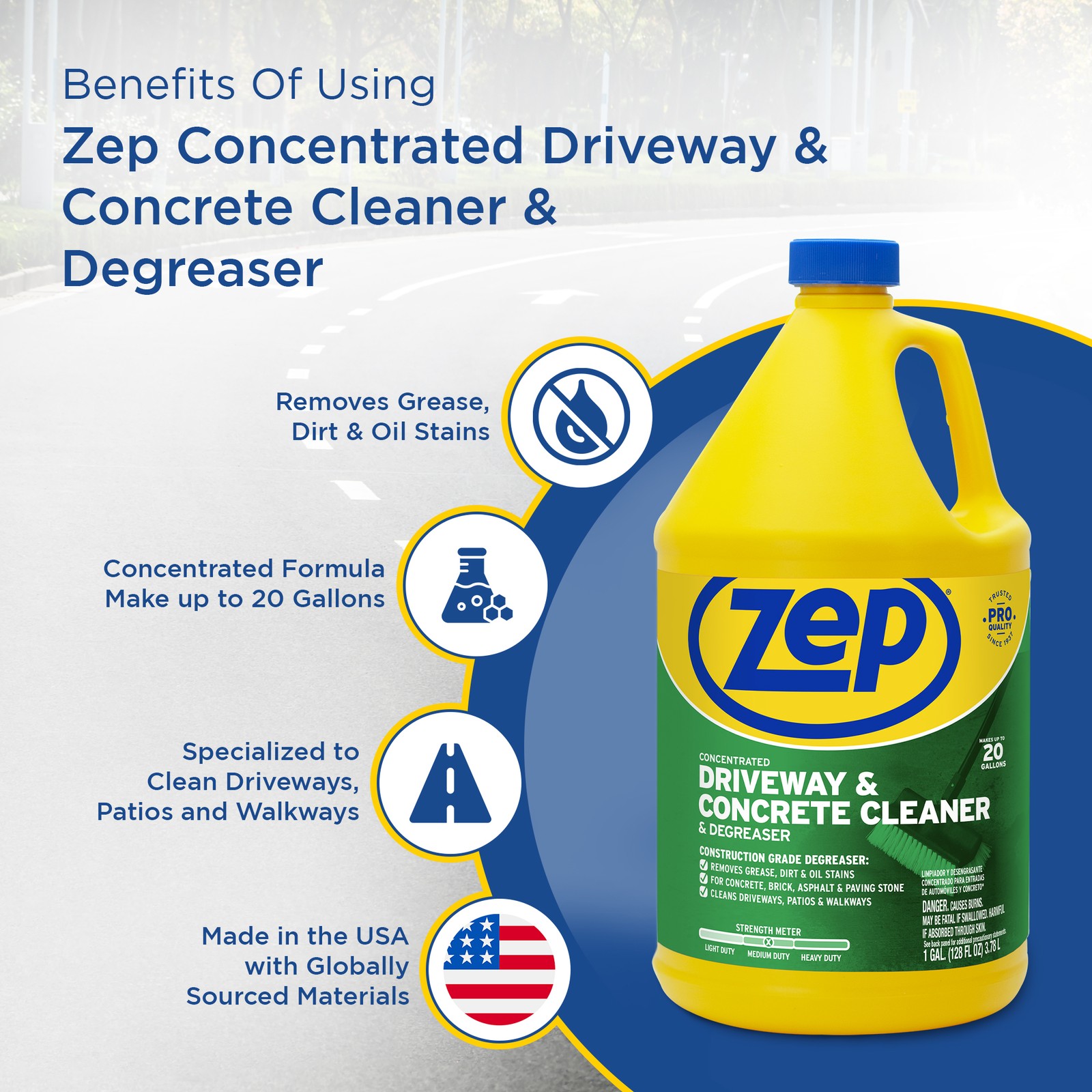 Zep Driveway, Masonry and Concrete Cleaner and Degreaser