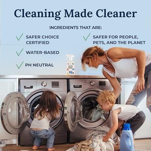 Messy Eater Stain Remover Spray & Refill Pouch – 16oz Each, Tough on Stains