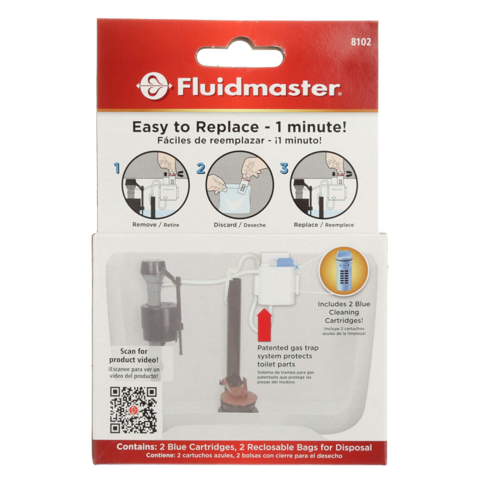 Fluidmaster 8102P8 Flush n Sparkle Automatic Toilet Bowl Cleaning System Refi…