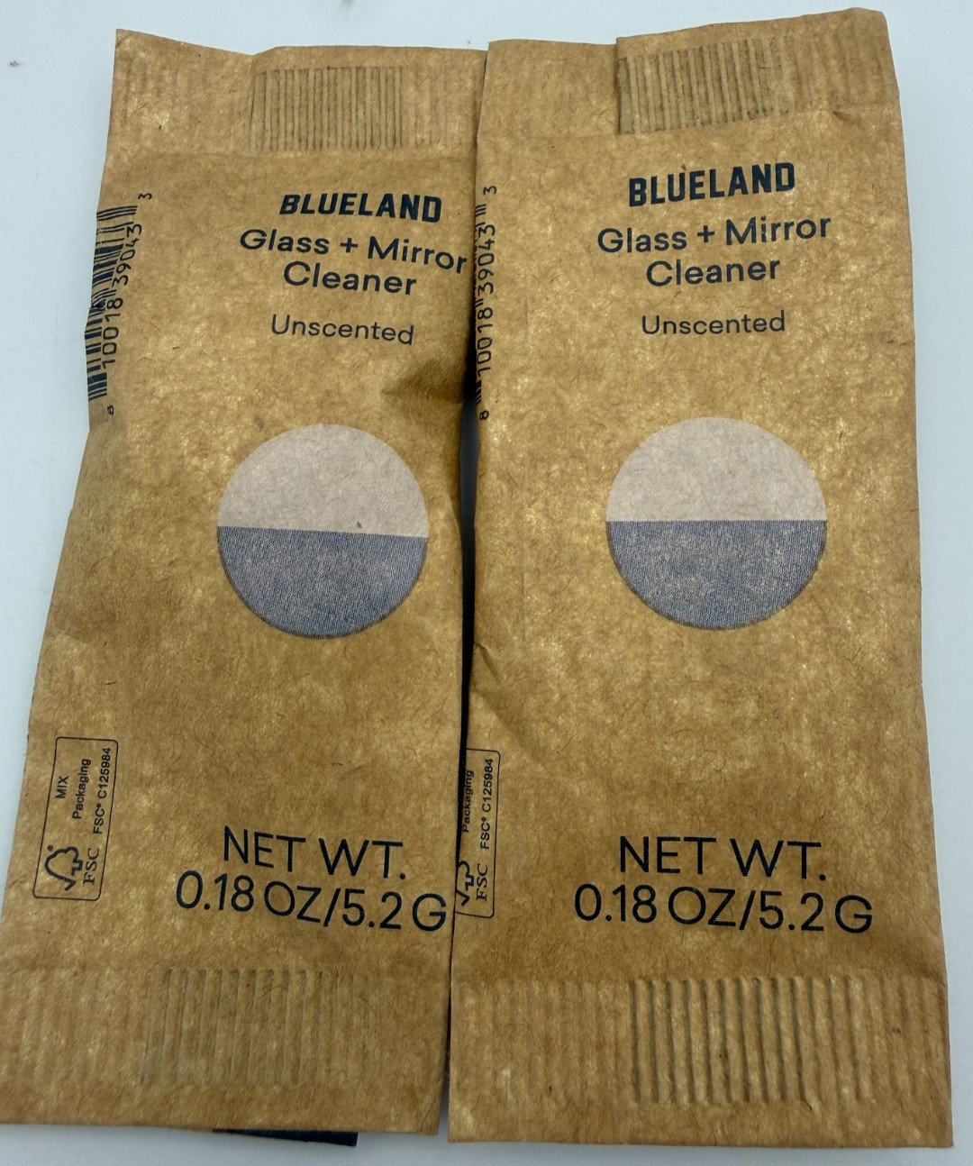 Lot of 2 Blueland Glass + Mirror Cleaner Refill Tablets Unscented New 0.18 oz