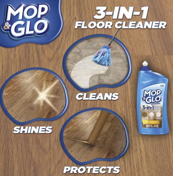 MOP & GLO Professional Multi-Surface Floor Cleaner 64 oz Wood Tile Vinyl Shine