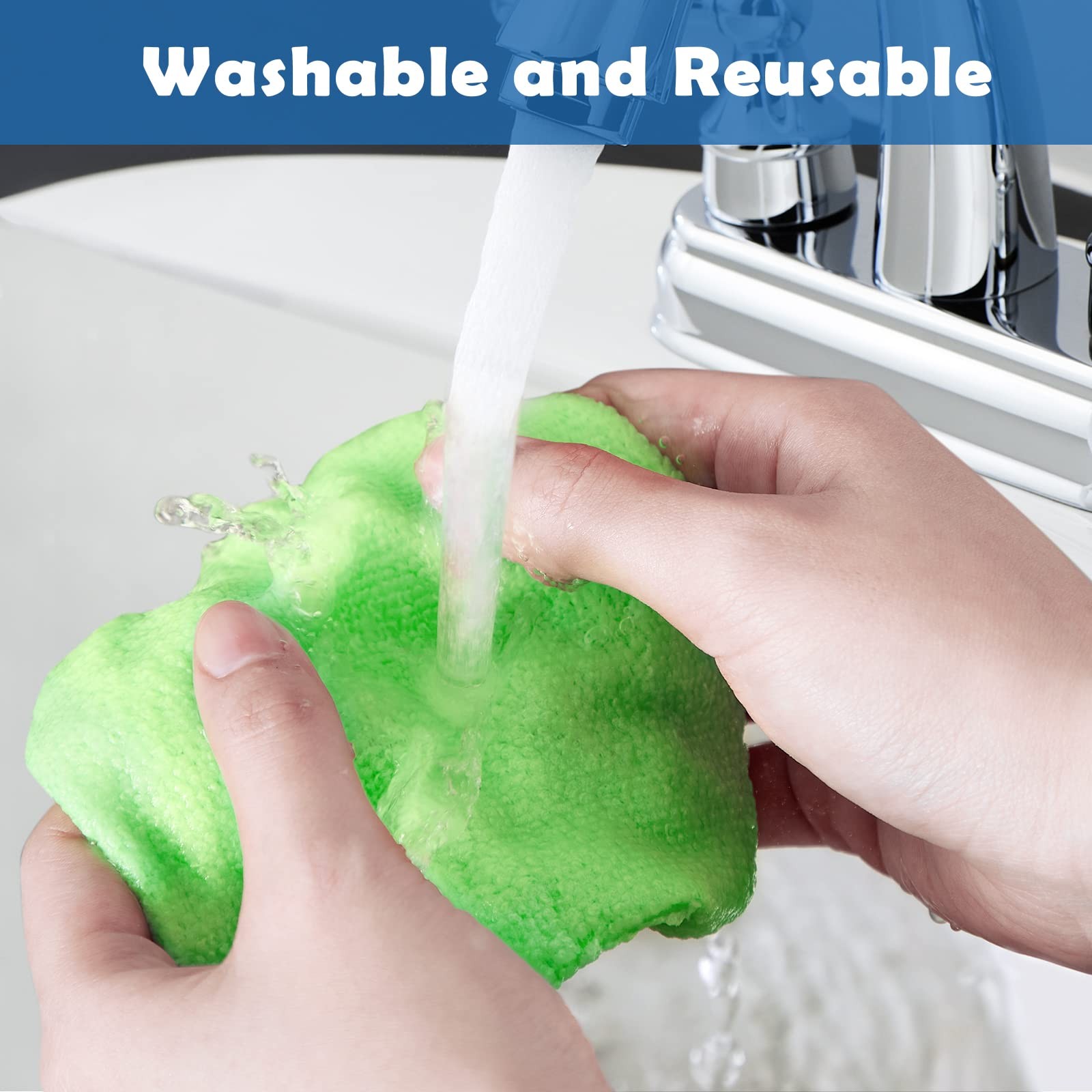 3 Set Windshield Cleaner Tool Car Window Cleaner with Microfiber Pads