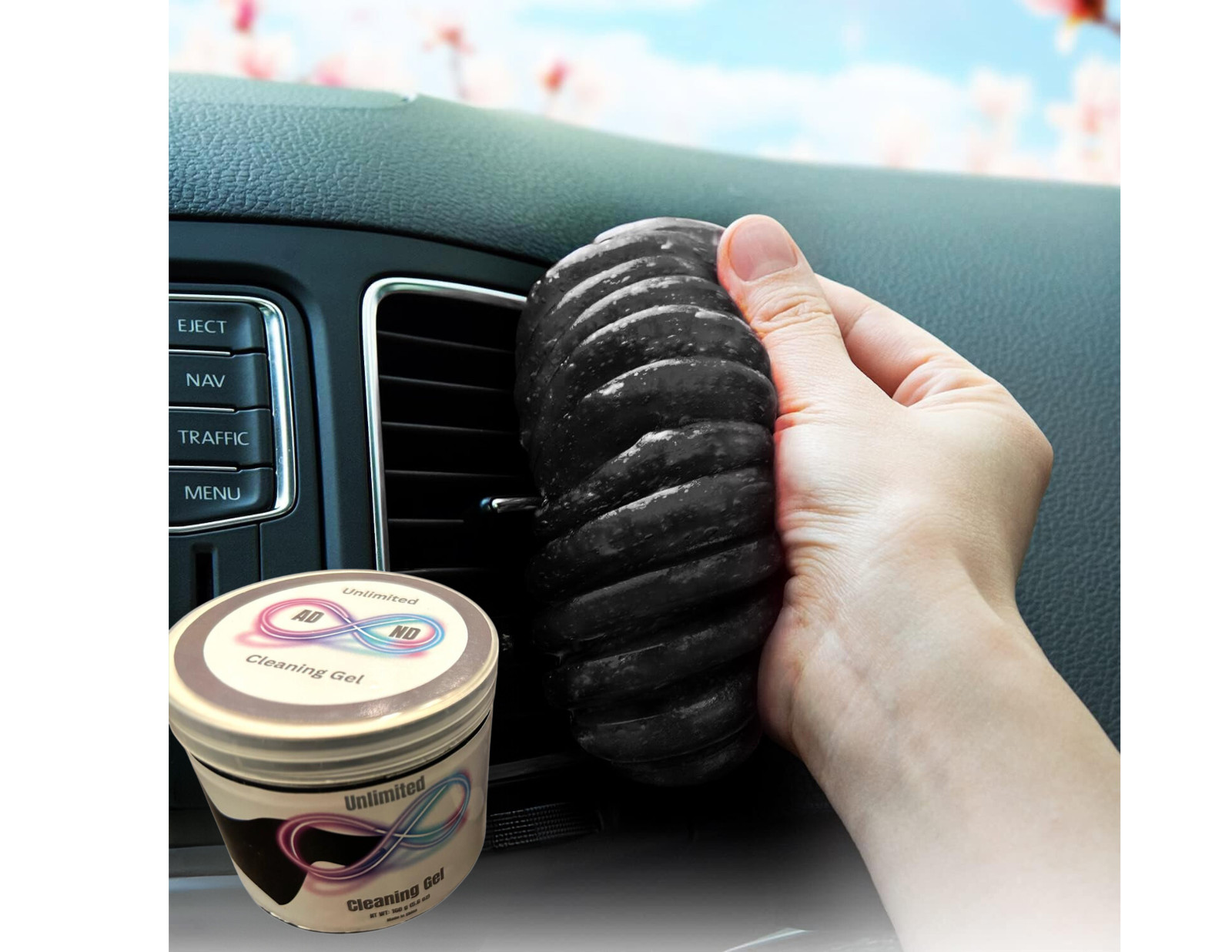 ADND Unlimited Car Cleaning Gel Universal Detailing Kit Dust Car Cleaner 2Pack