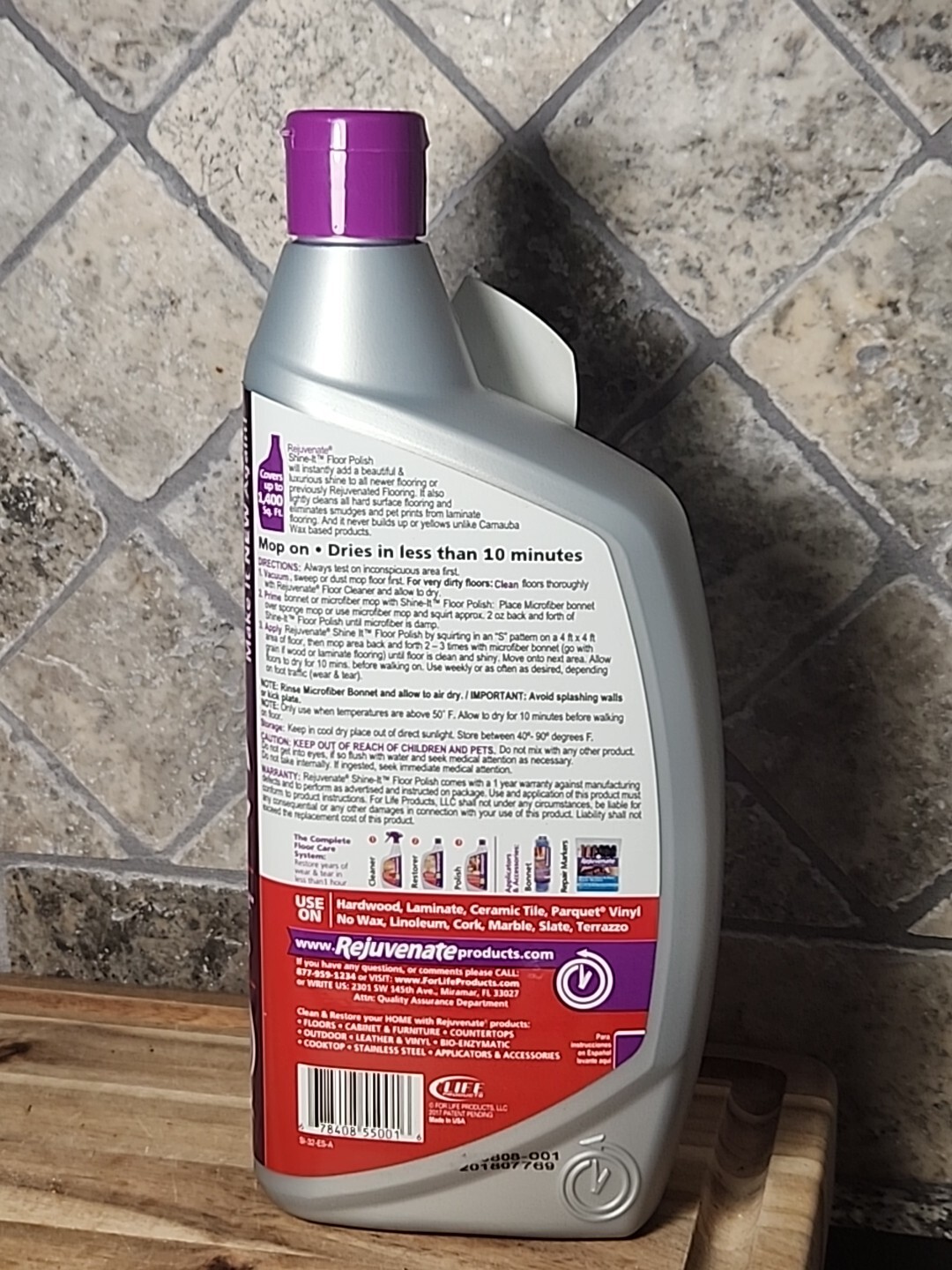Rejuvenate All Floors Restorer and Polish Fills in Scratches Protects & Restores