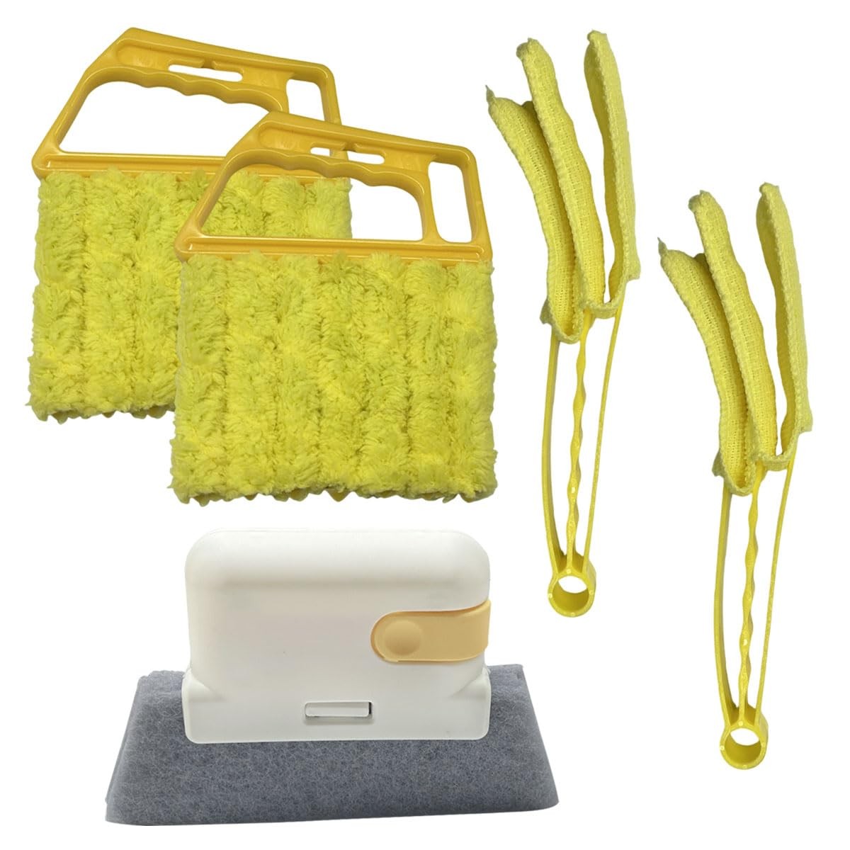 Craedli 5PCS Window Blind Cleaner Duster Tool Set, Washable Microfiber 7-Fing…
