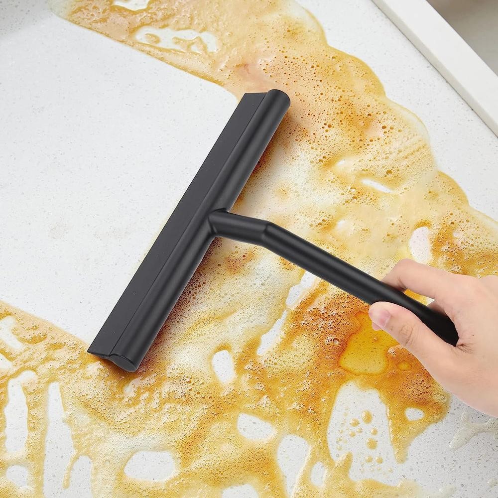 Silicone Squeegee Streak Free Glass Cleaner Shower Mirror Tile Car Window