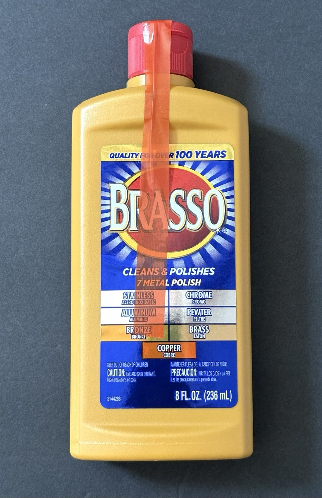 3-Pack Brasso Metal Polish All Purpose Cleaner Pewter Brass Copper Bronze 8oz EA