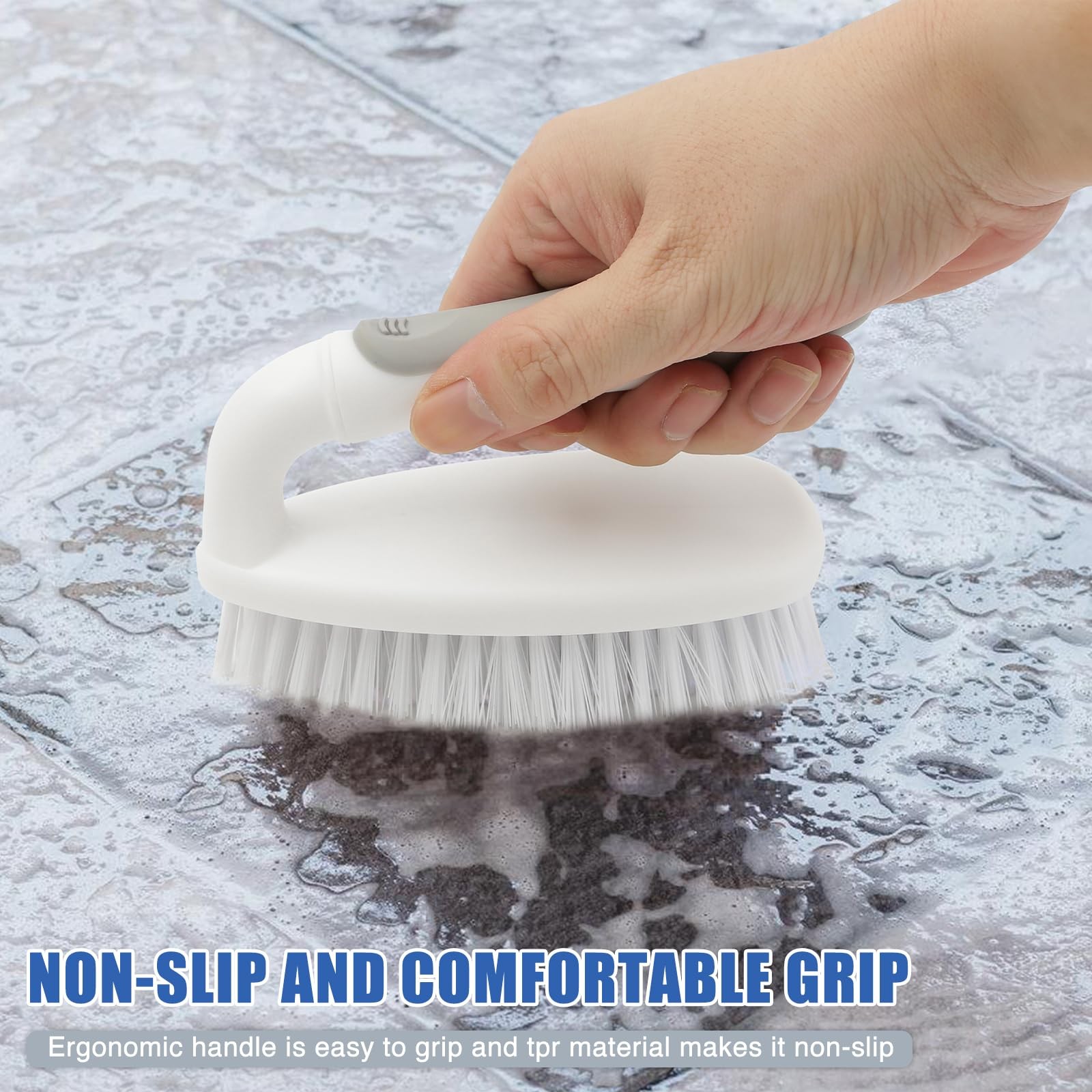 Scrub Brushes for Cleaning Bathtub Scrubber Heavy Duty Scrub Brush with Handl…