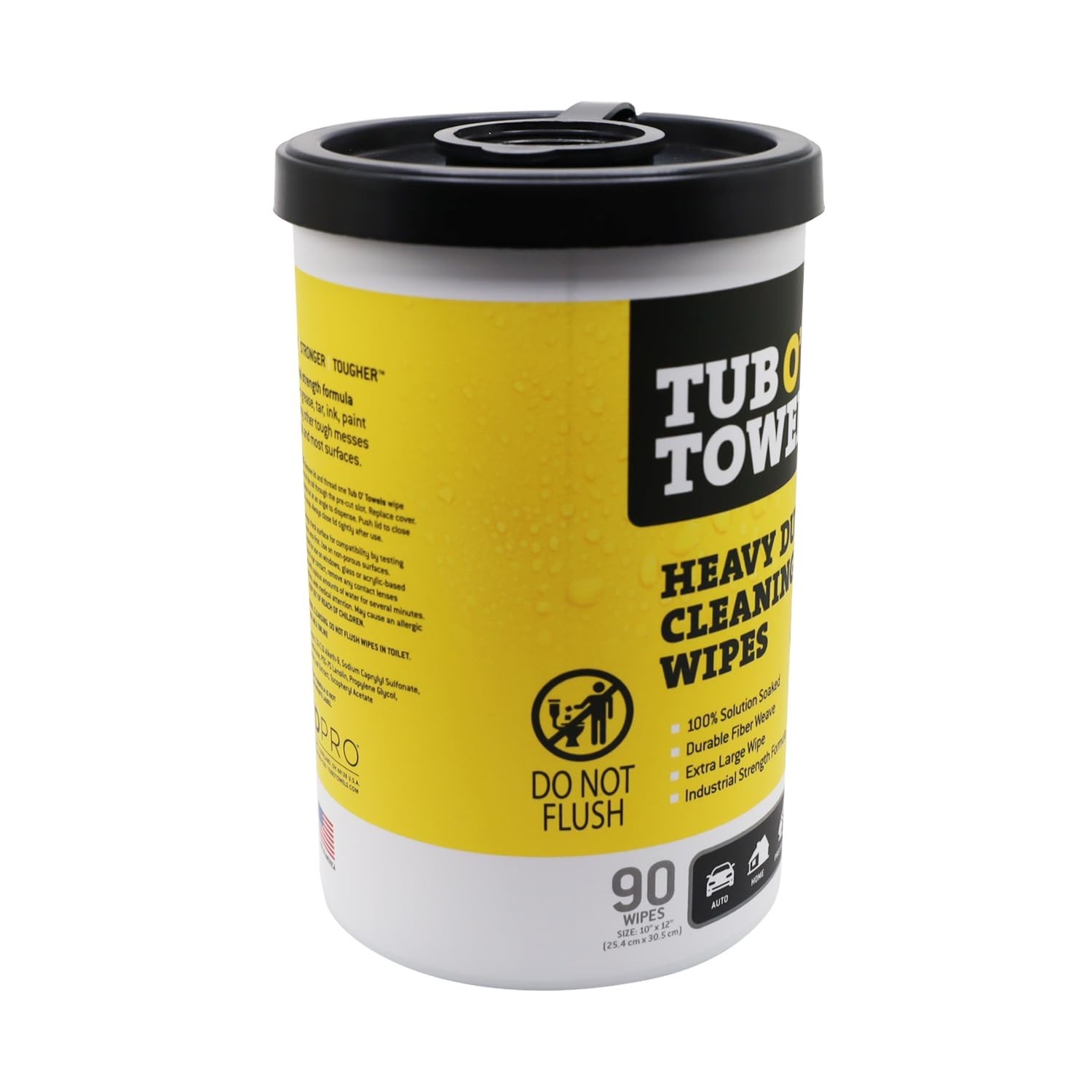 Heavy Duty Multi-Surface Cleaning Wipes, 90-Count Canister & Refill Pack, 10″x12