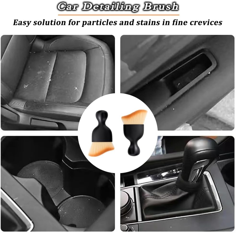 2 Pcs Car Detailing Brush, Car Wash Brush, Car Interior Cleaning Brush Ideal for