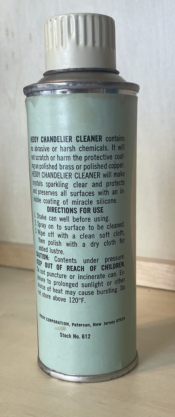 VINTAGE HEDDY CHANDELIER CLEANER 7oz New 1960’s Hard To Find Collectible Old Can