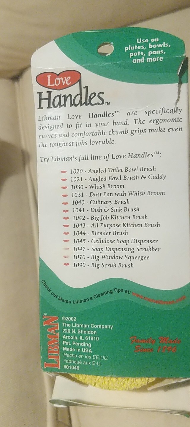 Libman Love Handles vtg cellulose Soap Dispenser refill 2003