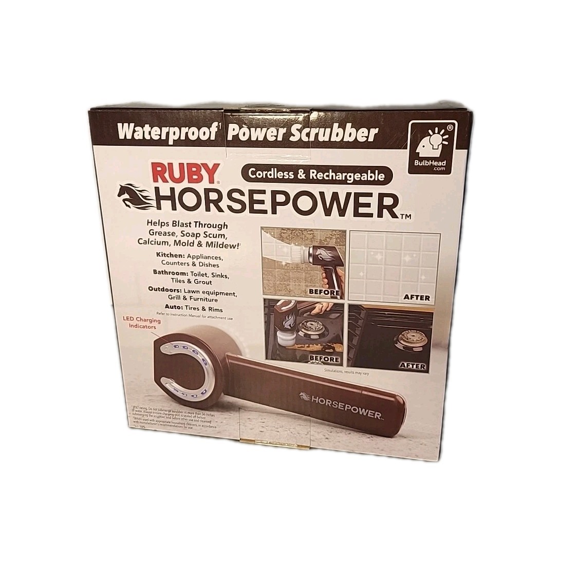 Horsepower Waterproof Power Scrubber Cordless & Rechargeable NEW