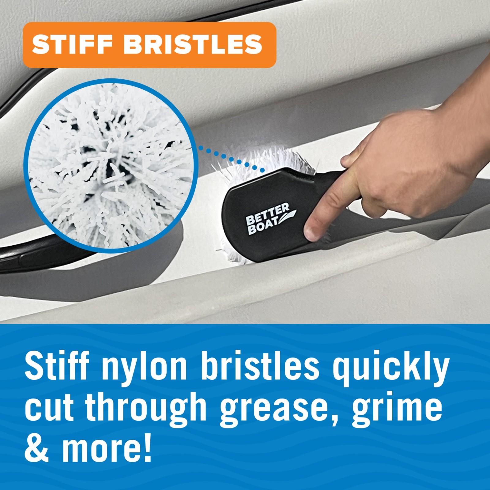 Stiff Hand Scrub Brush Tire Brush Heavy Duty Outdoor Boat Scrub Brush
