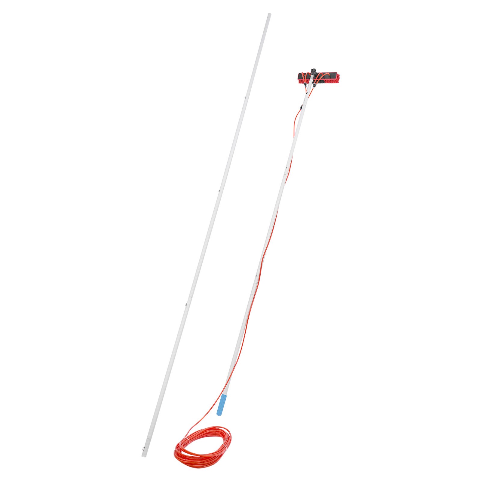 Telescopic Window Cleaning Pole 32.8ft With Water Fed Brush For Solar Panels