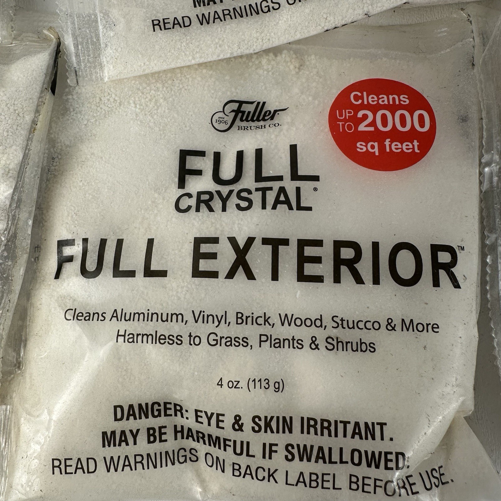 Fuller Brush Full Crystal Full Exterior Cleaner Bottle with 6 packs 4 oz Powder