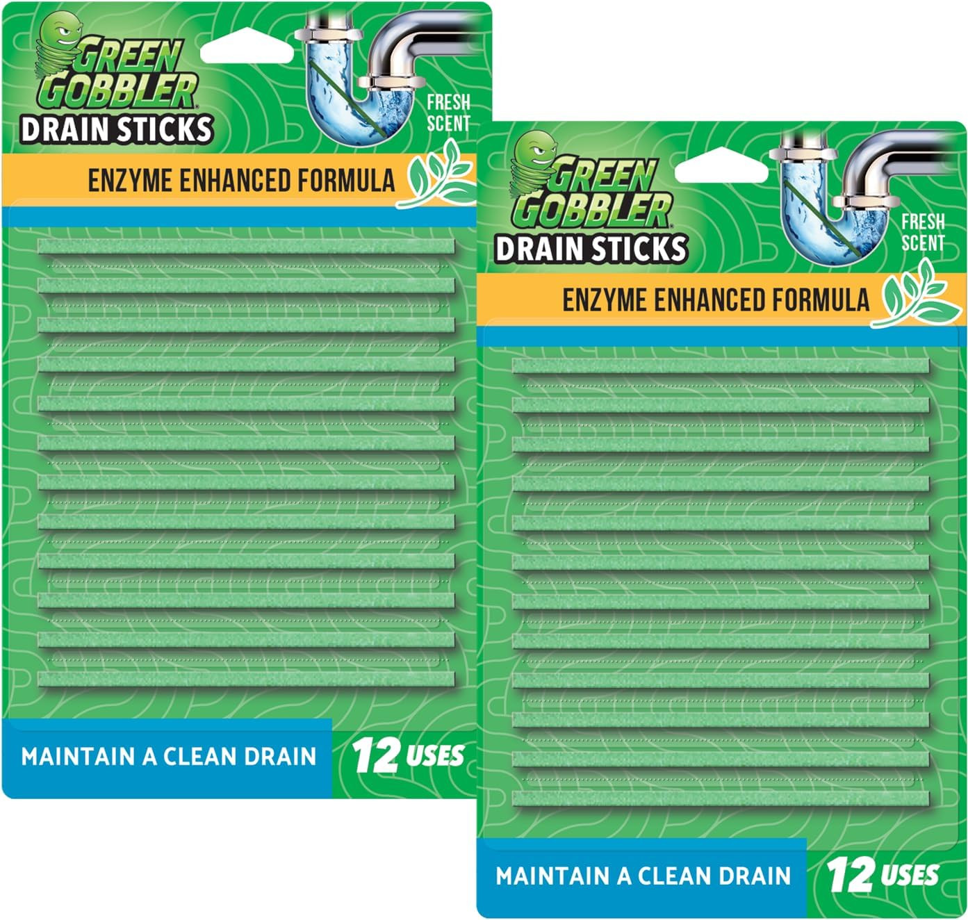 Drain Cleaner & Deodorizer FRESH SCENT Sticks for Toilet Tanks, Sinks, Bathtub D