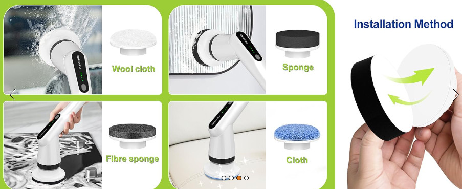 Electric Cordless Spin Scrubber Brush for Persons with Arthritis and Back Pain