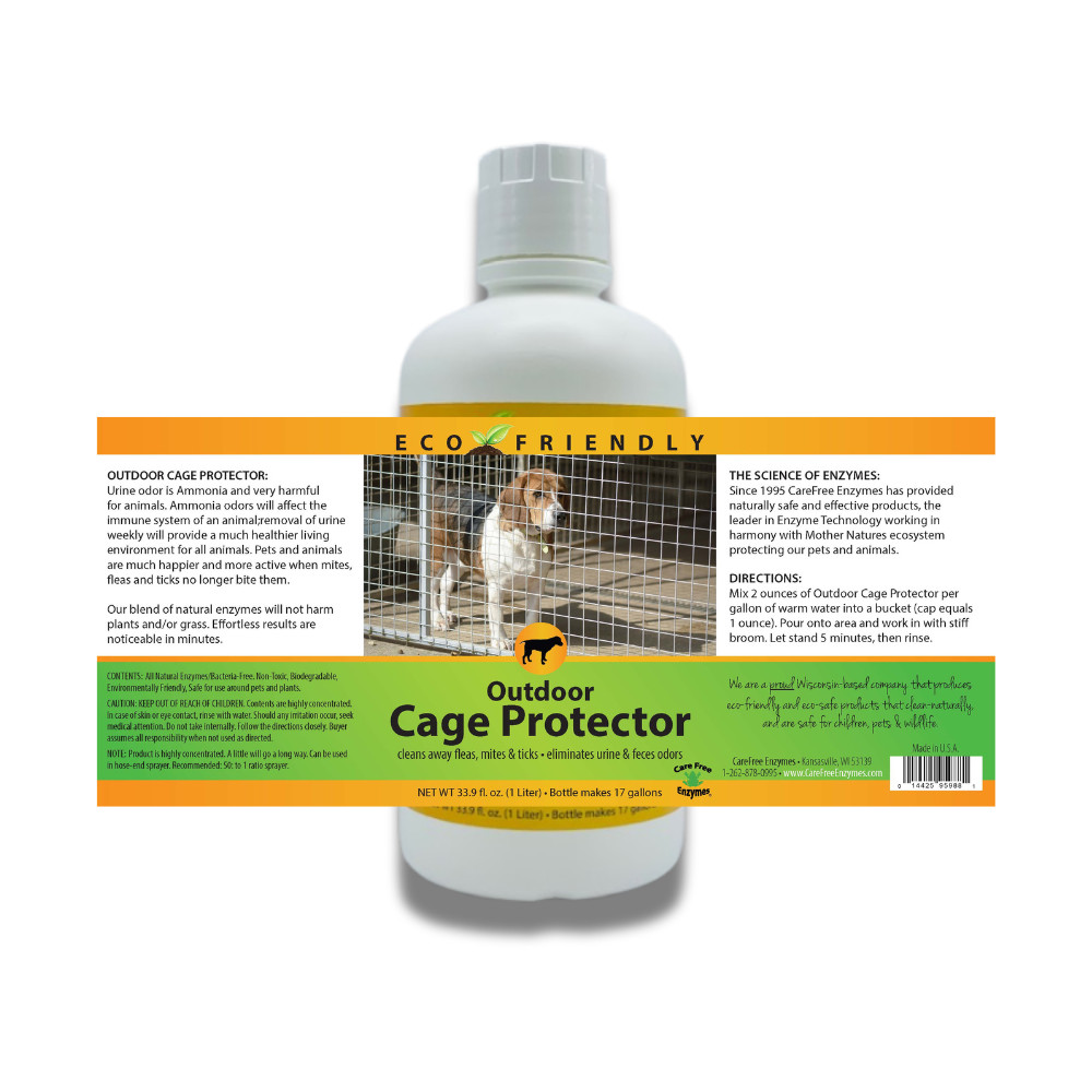 Outdoor Kennel & Cage Cleaner Concentrate | Eliminates Urine & Waste Odors | 32