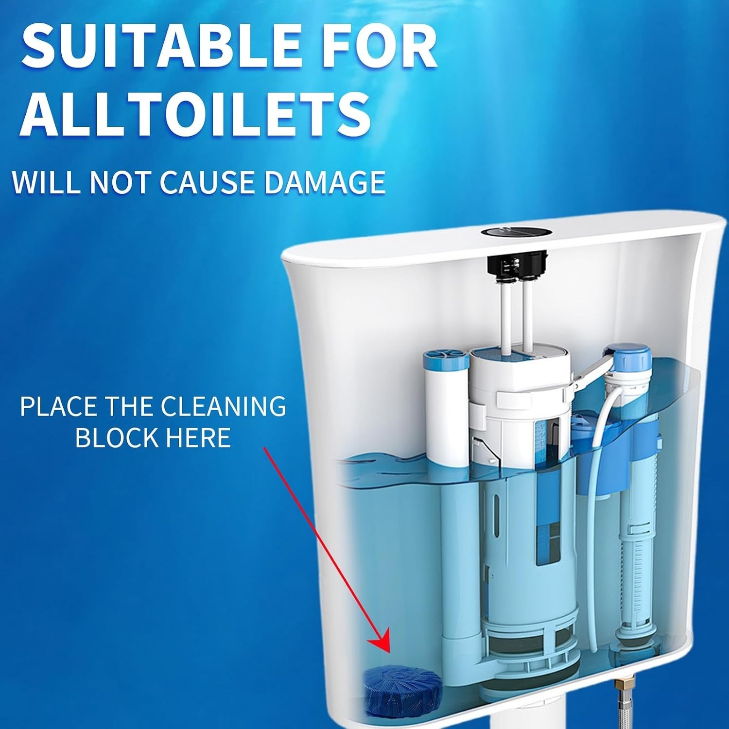 Ultra Fresh Septic Safe Toilet Cleaning Tablets – 12 Count Stain Remover