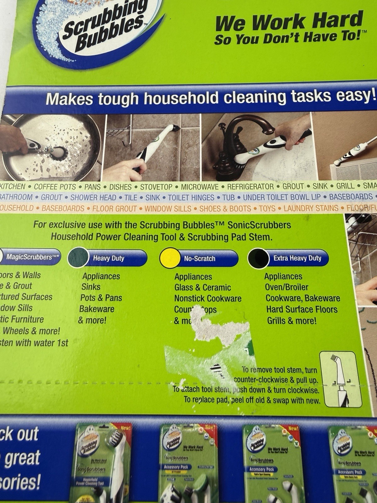Scrubbing Bubbles Sonic Scrubbers Pad Refills 24 Count Peel and Stick