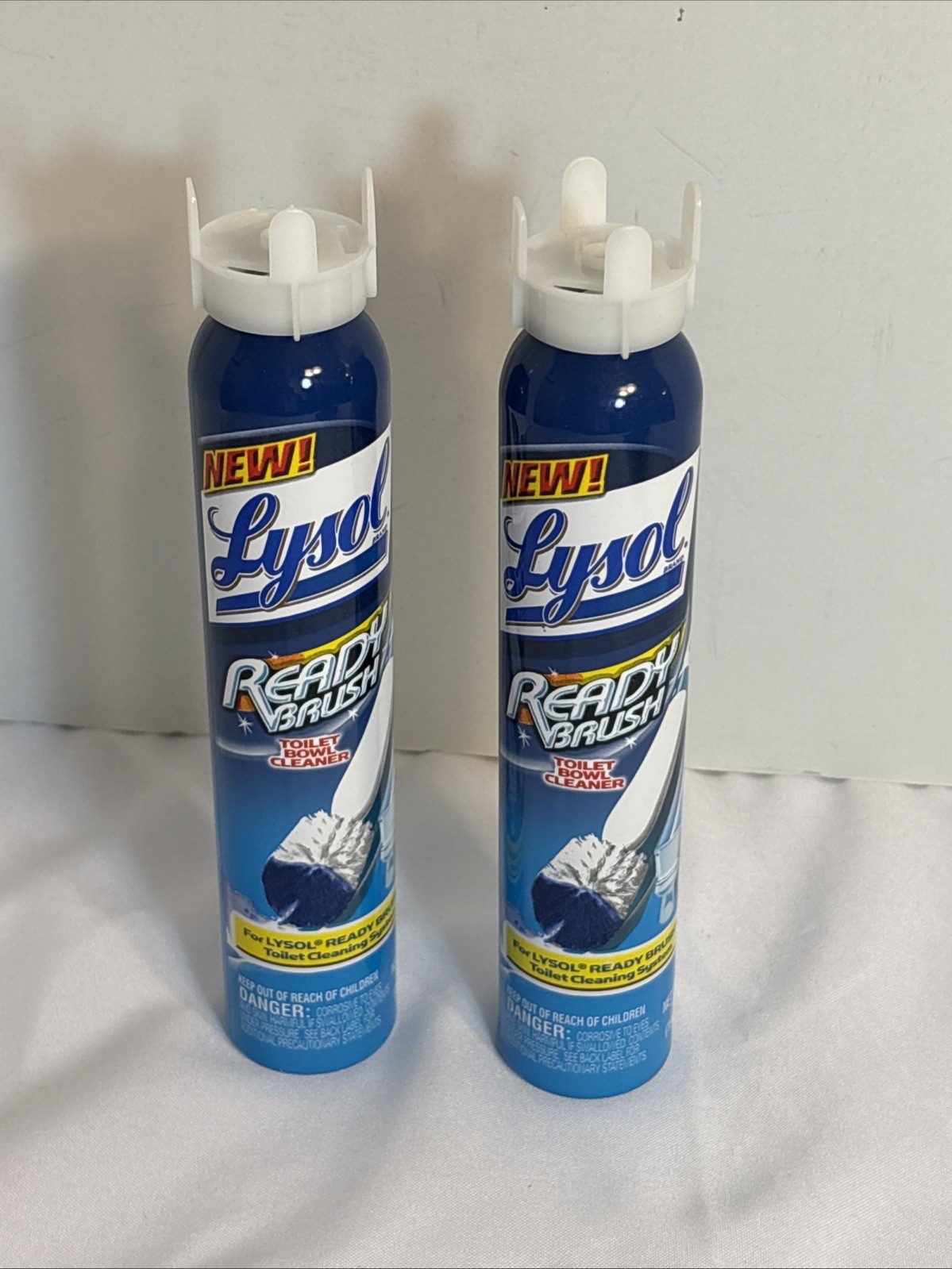 Lot of 2 Lysol Ready Brush Toilet Bowl Cleaner Aerosol Refill Cans READ DESCRIPT