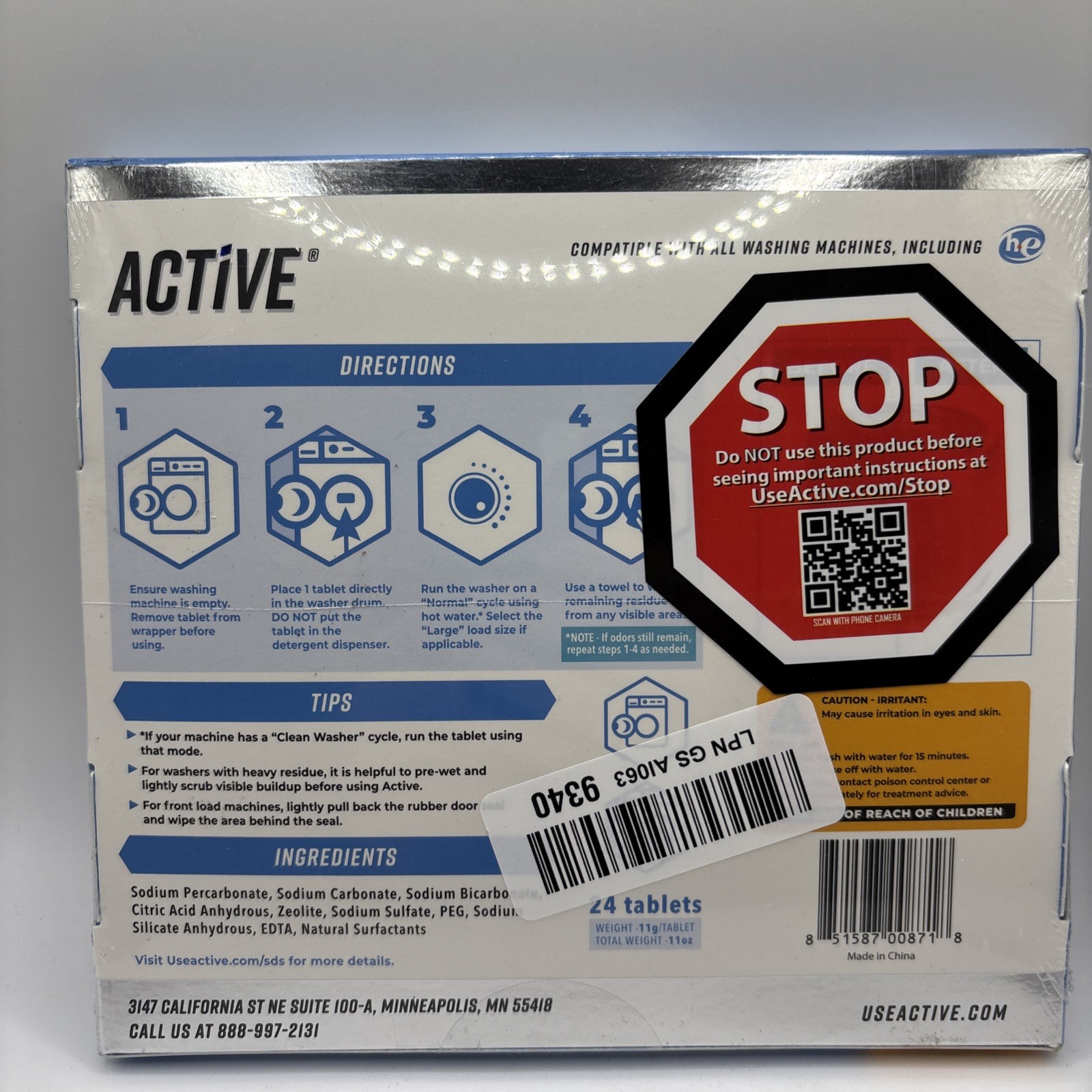 ACTIVE Washing Machine Cleaner 24 Pack
