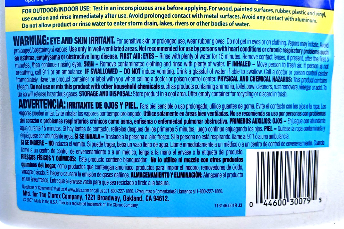 Tilex Pro Results Mold & Mildew Stain Remover Indoor Outdoor 1 Gallon Foam Actio