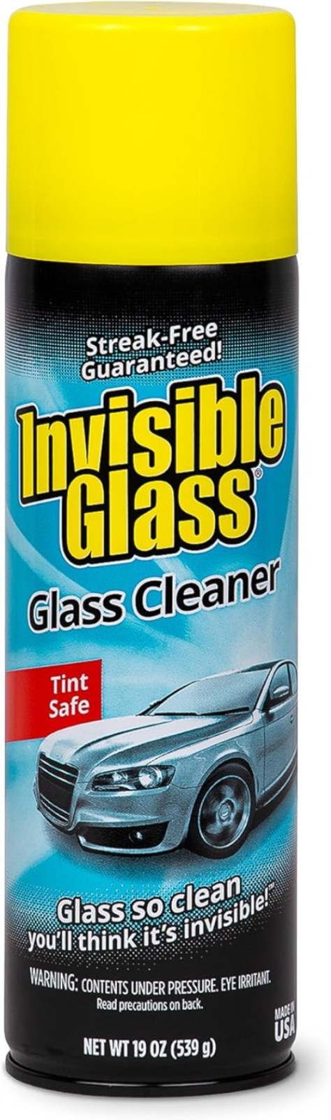 Aerosol Glass Cleaner Spray 19 oz Streak-Free Ammonia-Free Tinted Safe Vehicle