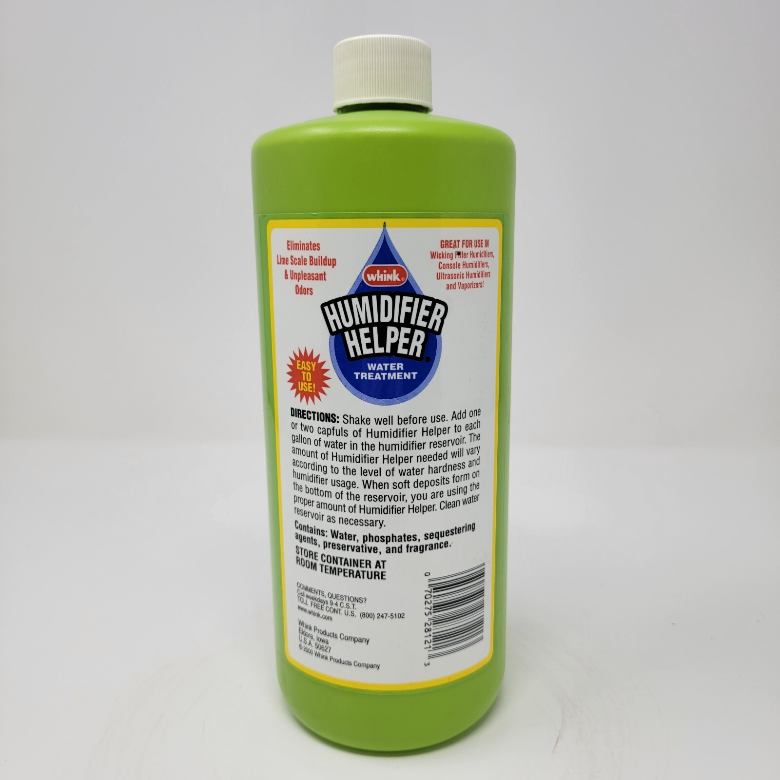 Whink Humidifier Helper Water Treatment Vaporizers Discontinued 32 Oz