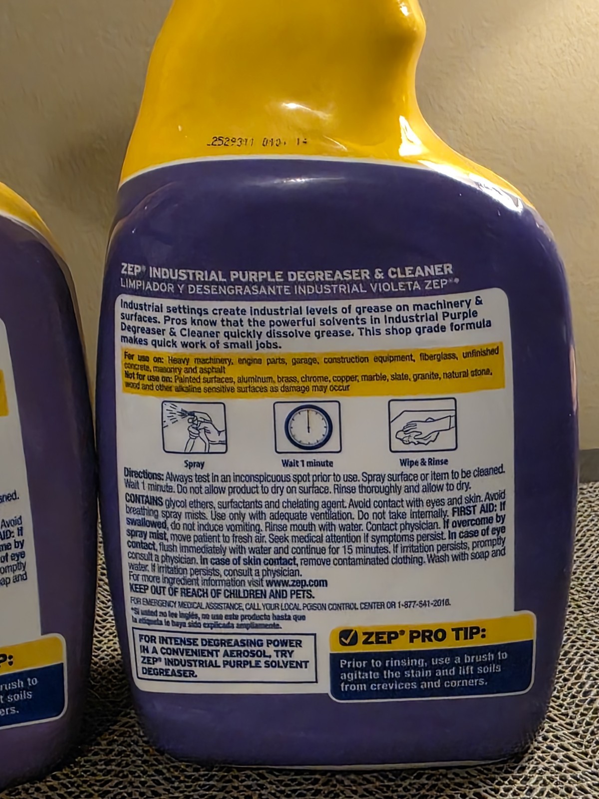 Zep Industrial Purple Cleaner and Degreaser – 32 oz Each (Pack of Two)