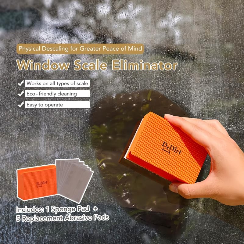 Limescale Eraser for Glass, Professional Hard Water Stain Remover Tool for Wi…