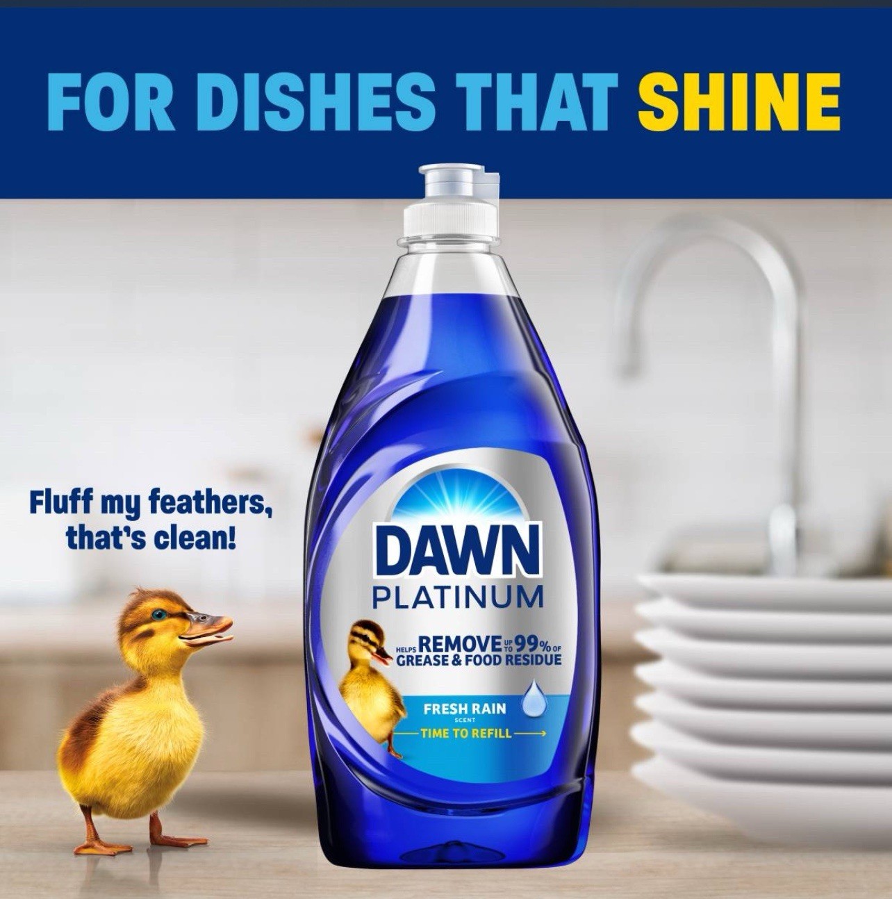5 PK – Dawn Platinum Dishwashing Liquid /Fresh Rain 💧Scent 6 oz.