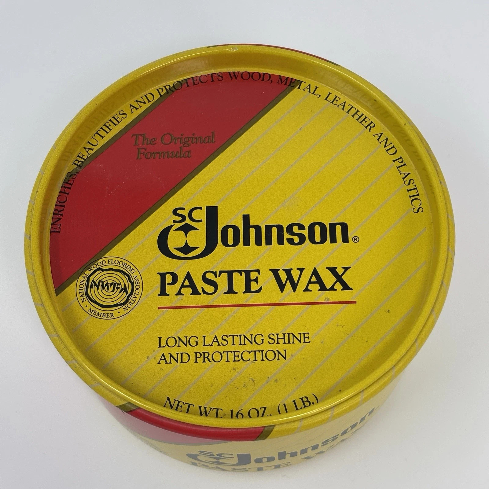 SC Johnson Wood Paste Wax Original Formula 16oz 1998 OPEN 90% Full Discontinued